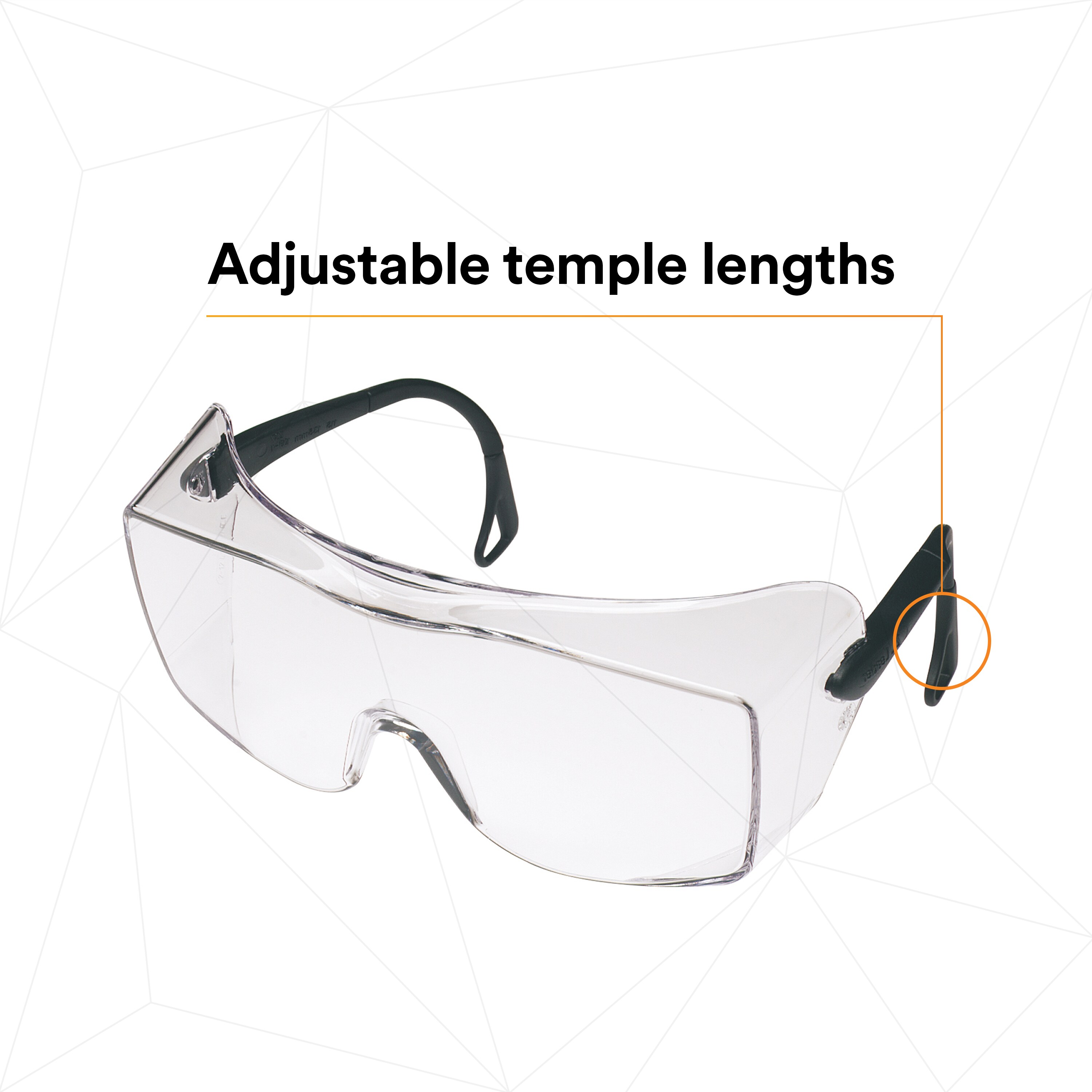 3M OX Protective 2000 Safety Glasses with Clear Anti-Fog Lens and Black Secure Grip Temple from Columbia Safety